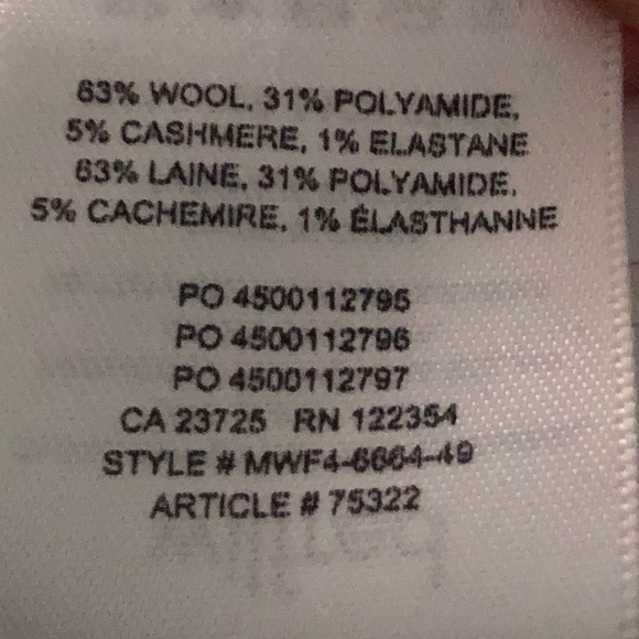 Artizia Wilfred Womens Wool Pants check Houndstooth Ankle Gray SZ 00 - Picture 7 of 7